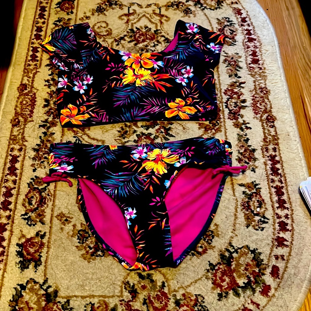 SO. bathing suit.  size 16.  tropical colored